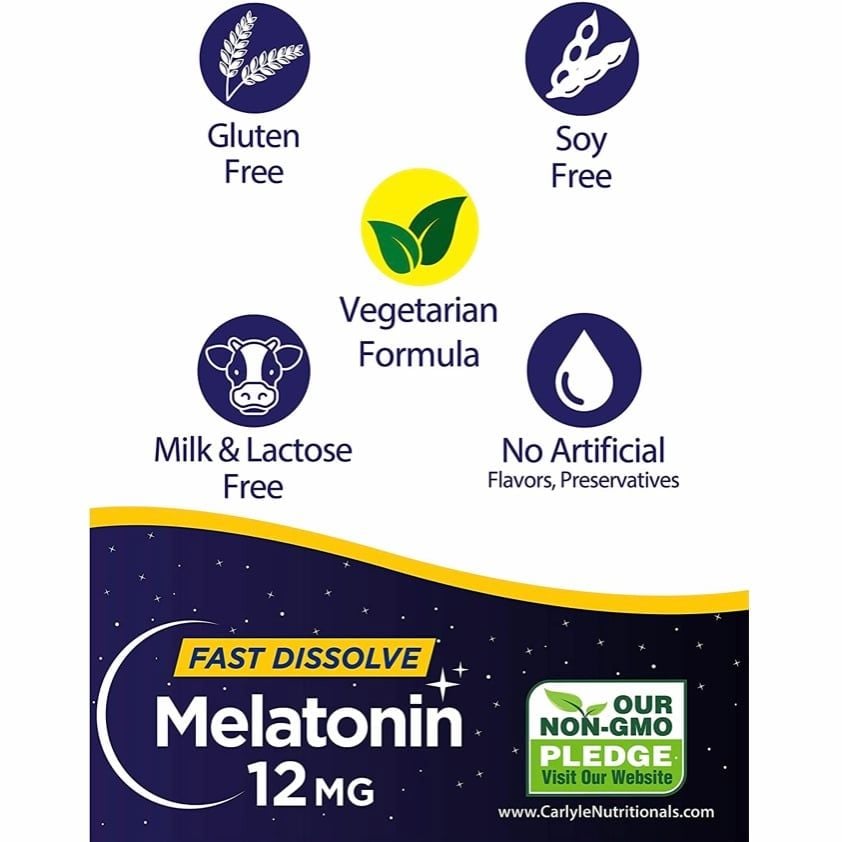 Viên nén hỗ trợ giấc ngủ Carlyle Melatonin Fast Dissolve
