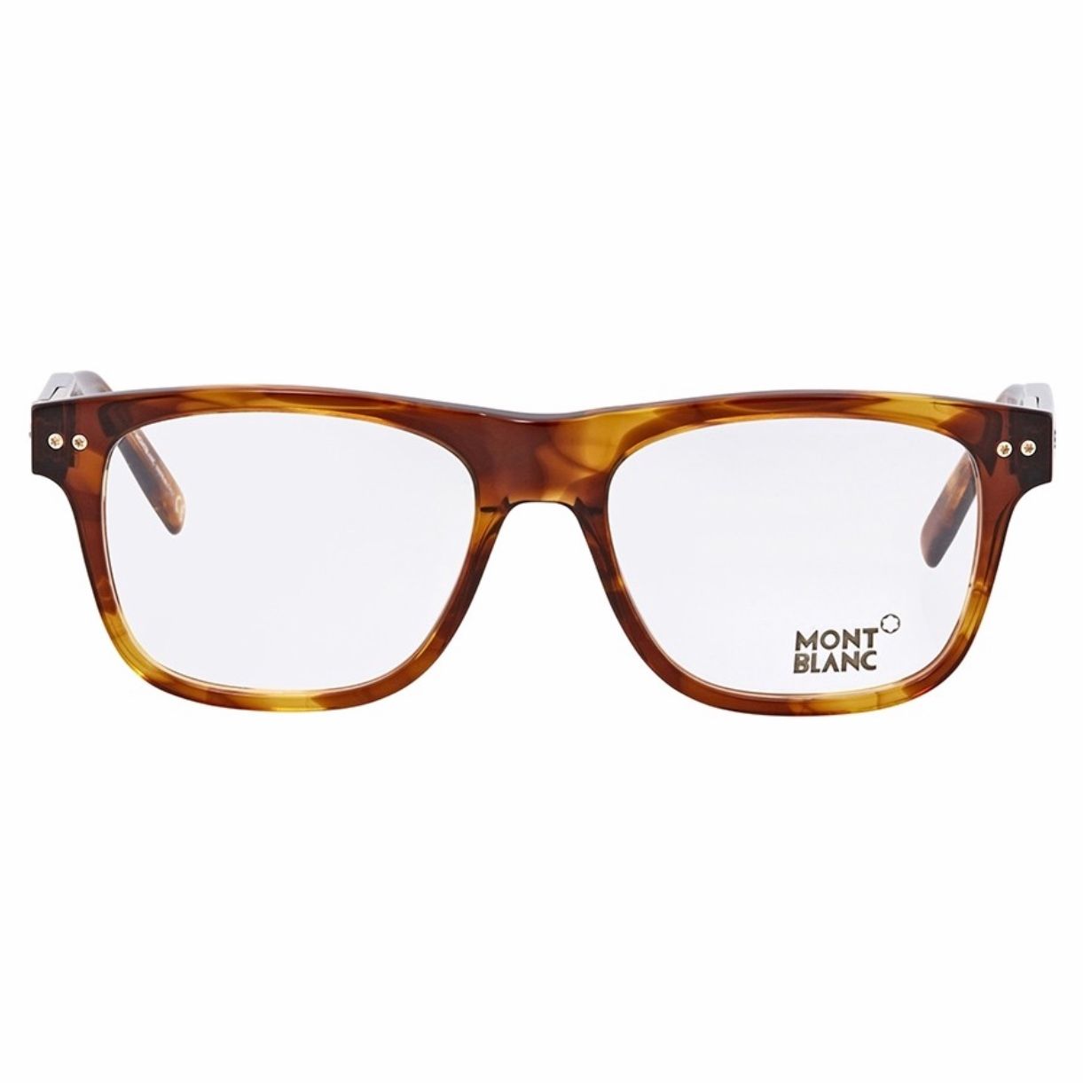 Kính nam Montblanc Dark Havana Men's Rectangle Eyeglasses