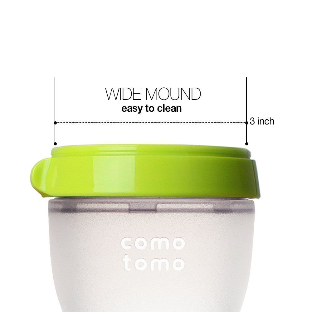 Set bình sữa Comotomo Baby Bottle Green, 8 Ounce