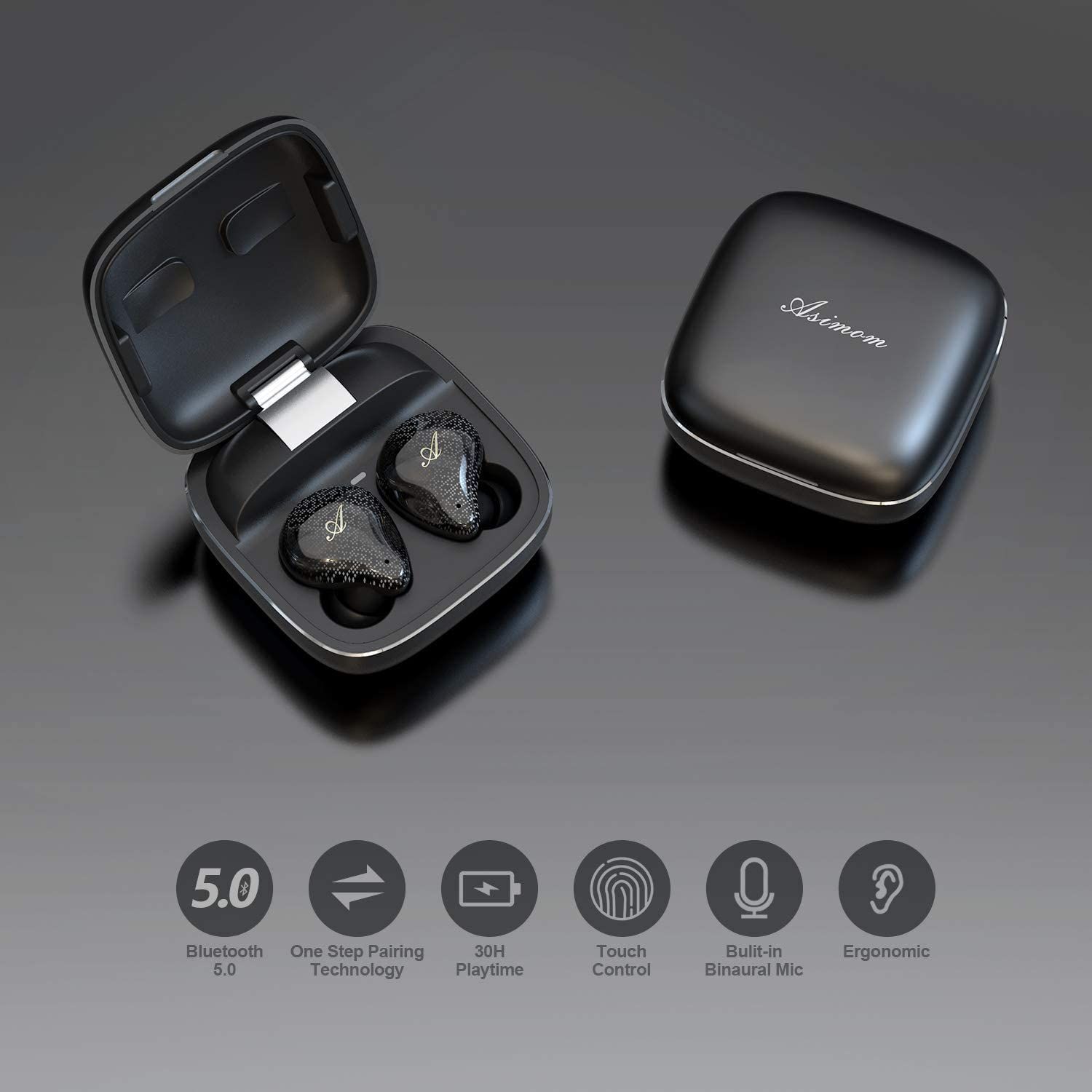 Tai nghe Bluetooth 5.0 Ashimom