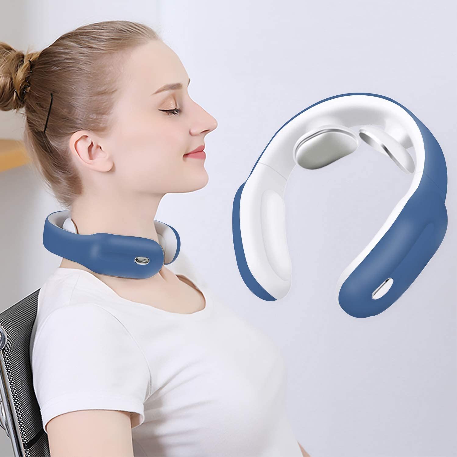 Máy mát xa cổ Neck Massager with Heat,Intelligent Wireless Portable 4D Neck Massage Equipment