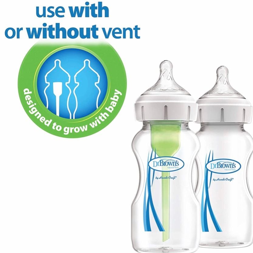 Bình sữa cho bé Dr. Brown's Options+ Wide-Neck Glass Baby Bottles