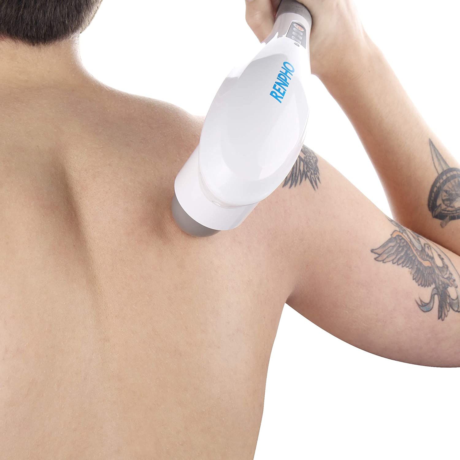 Máy massage RENPHO Rechargeable Hand Held Deep Massager for Muscles, Back, Foot, Neck, Shoulder, Leg, Calf Cordless Electric Body Massage