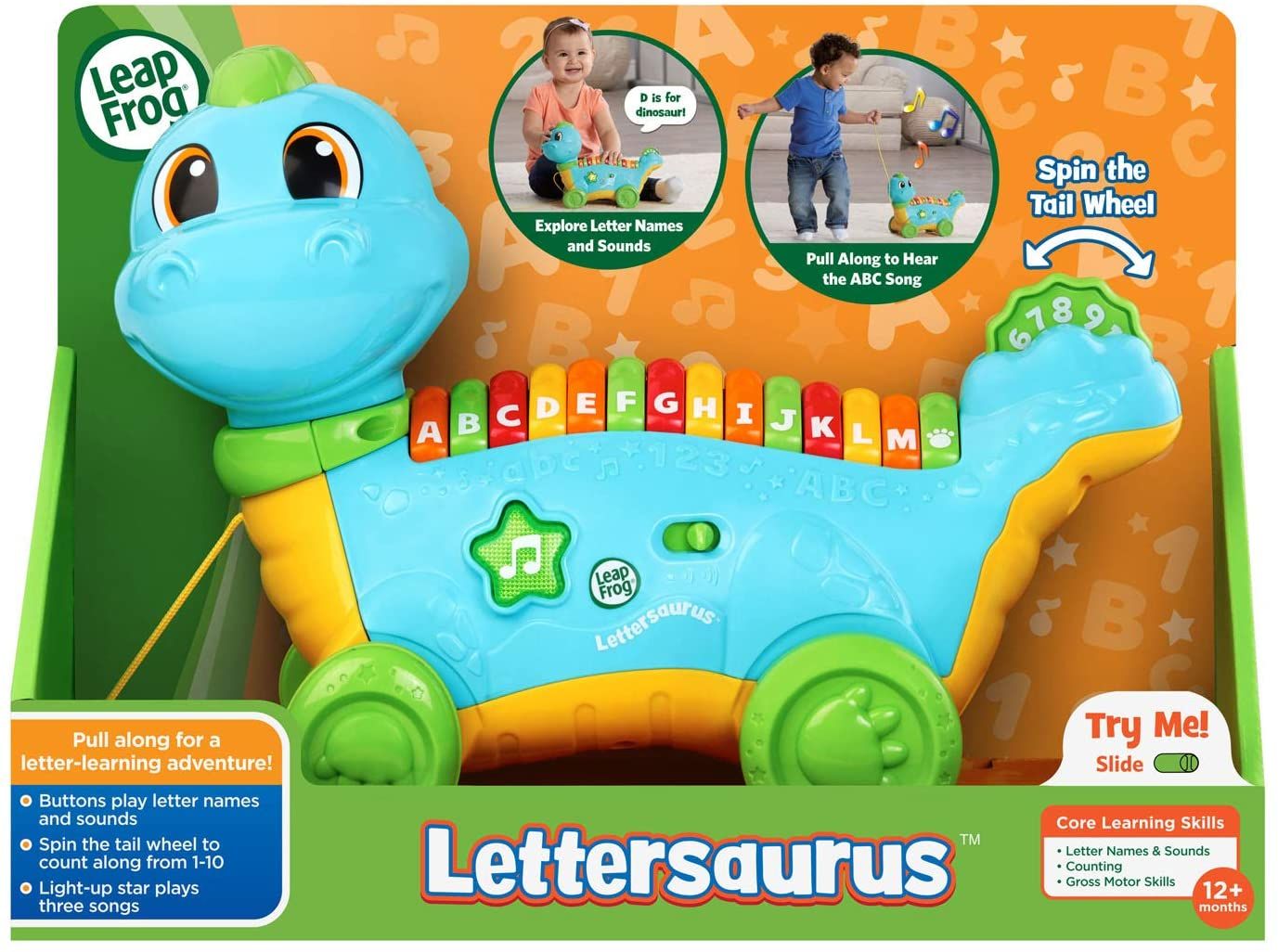 Đàn chữ cái ABC LeapFrog Lettersaurus Alphabet Pull Toy, Teal