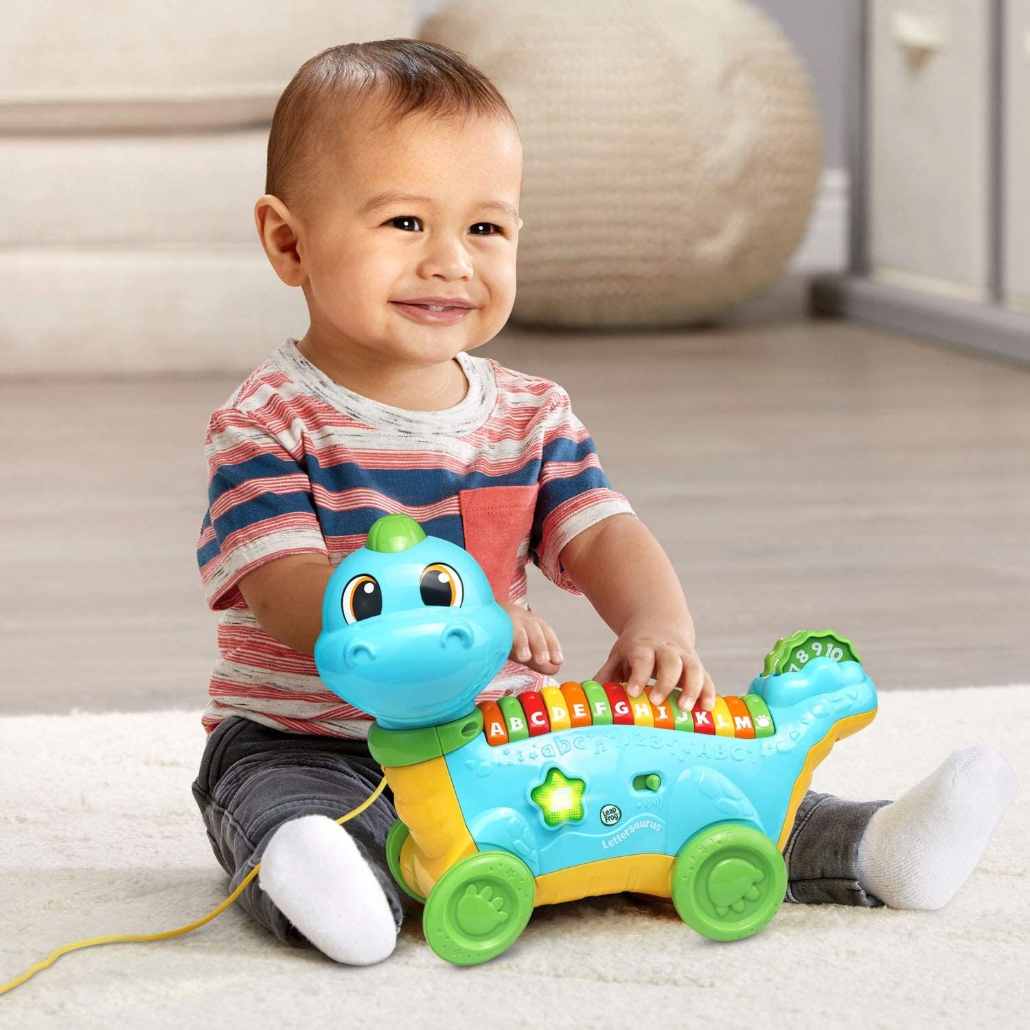 Đàn chữ cái ABC LeapFrog Lettersaurus Alphabet Pull Toy, Teal