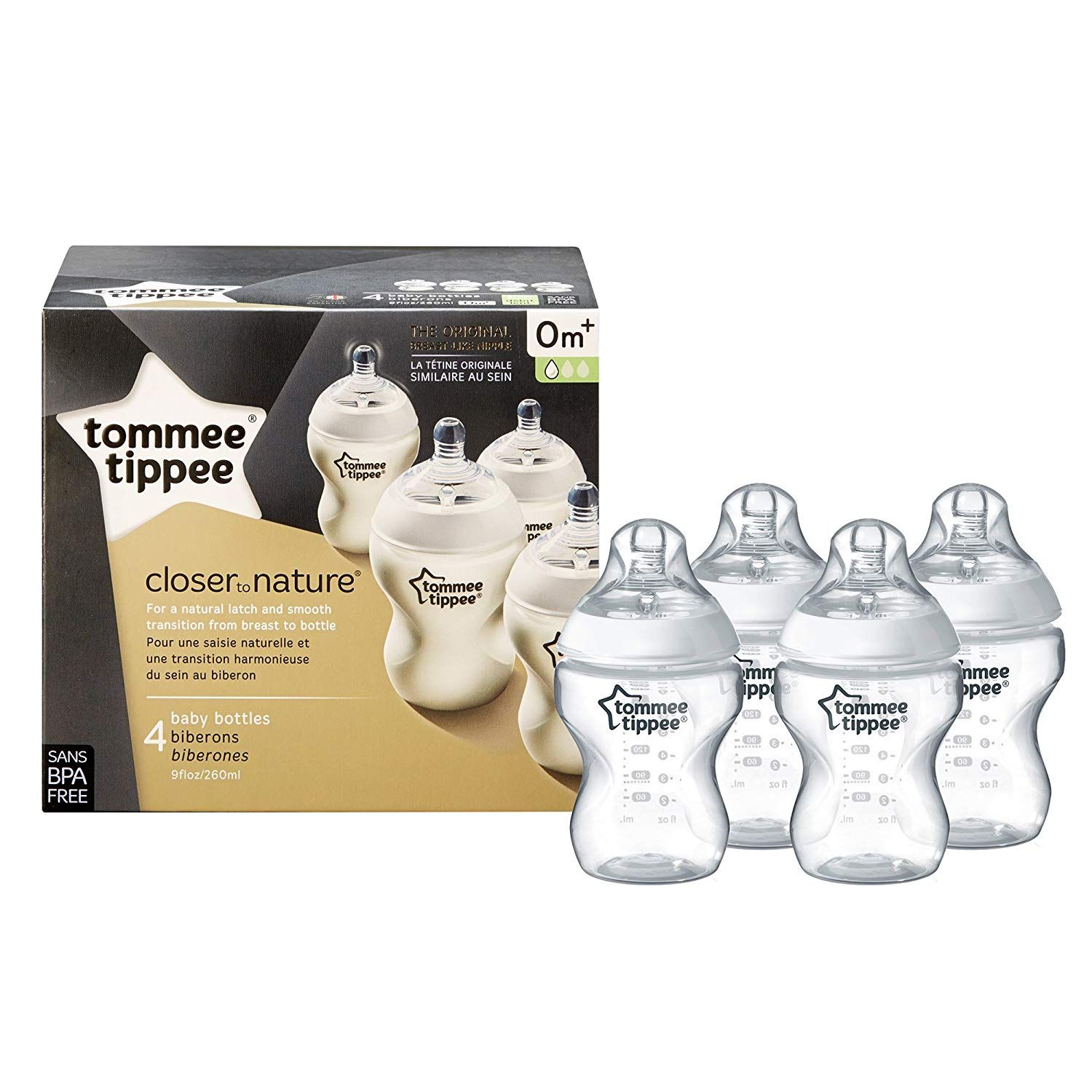 Set 4 bình sữa Tommee Tippee Closer to Nature Baby Bottle