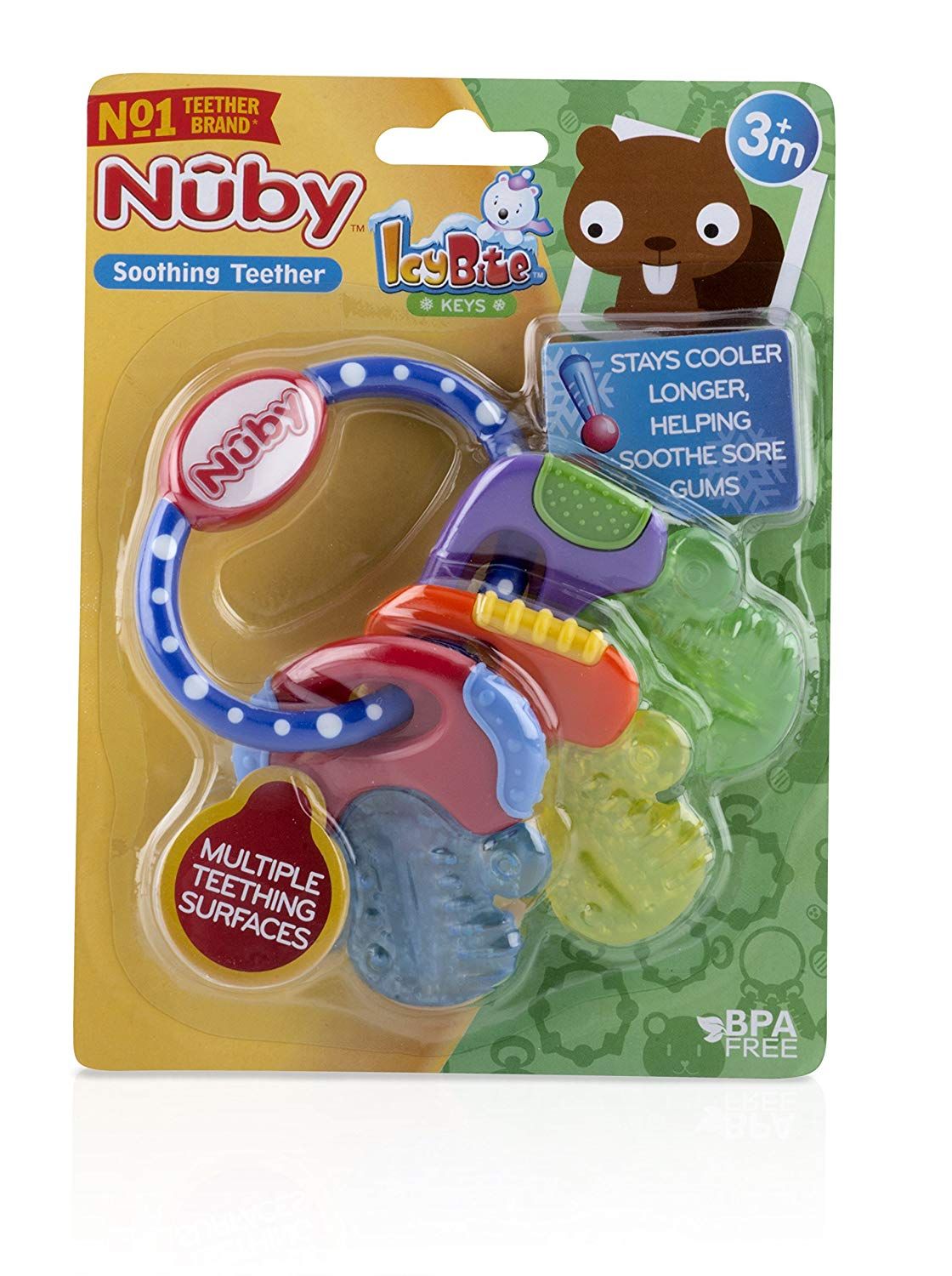 Đồ chơi cho bé từ 3 tháng Nuby Ice Gel Teether Keys