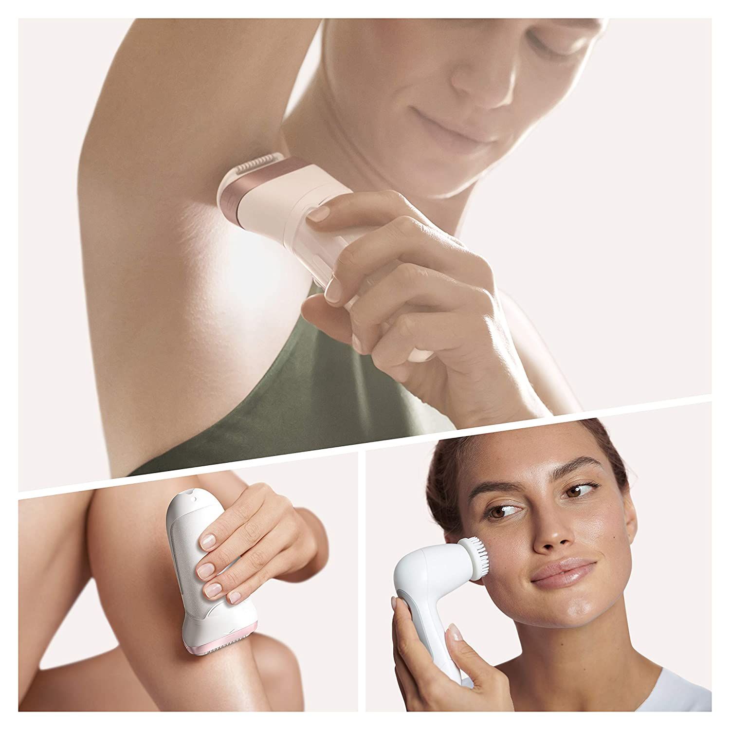 Máy cạo lông dành cho nữ Braun Epilator for Women, Silk-épil 9 9-880 for Hair Removal, Wet & Dry, Facial Cleansing Brush, Women Shaver & Trimmer, Cordless, Rechargeable