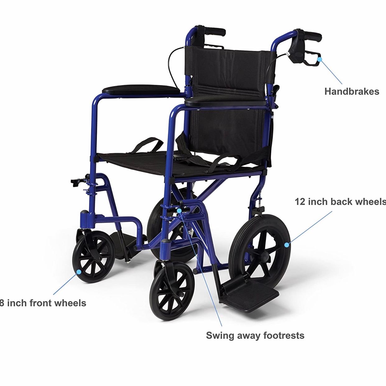 Xe lăn Medline Lightweight Transport Wheelchair