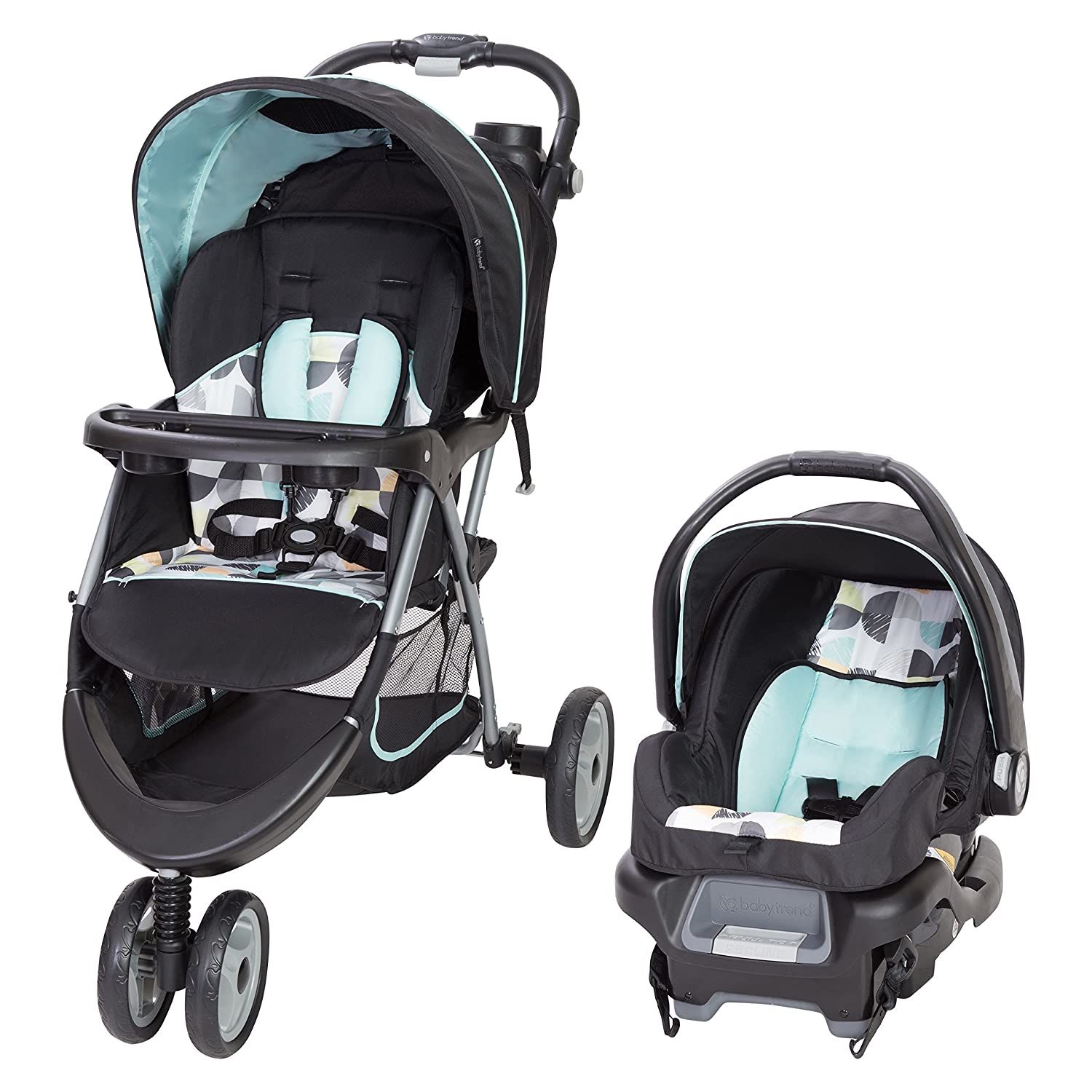 Xe đẩy kèm Carseat Baby Trend EZ Ride 35 Travel System, Doodle Dots