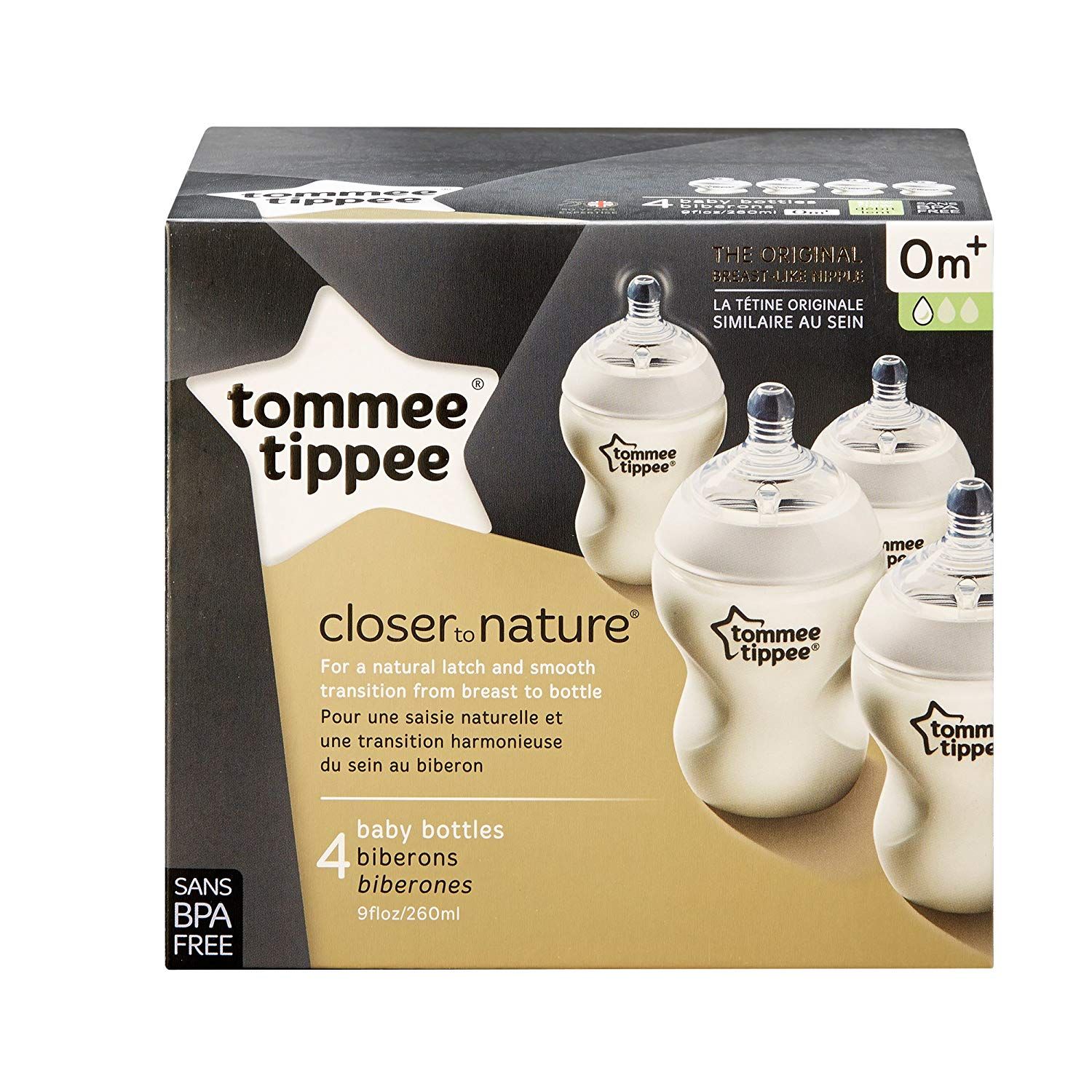 Set 4 bình sữa Tommee Tippee Closer to Nature Baby Bottle
