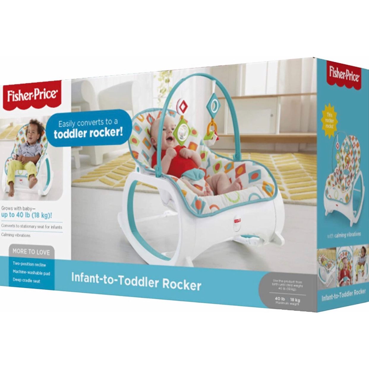 Ghế thông minh cho bé Fisher-Price Infant-to-Toddler Rocker