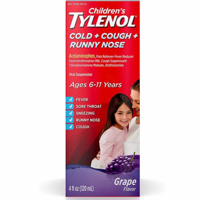Children's Tylenol Cold + Cough + Runny Nose & Fever Medicine