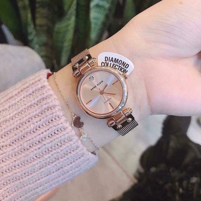 Đồng hồ nữ Anne Klein Rose Dial Swarovski Crystals