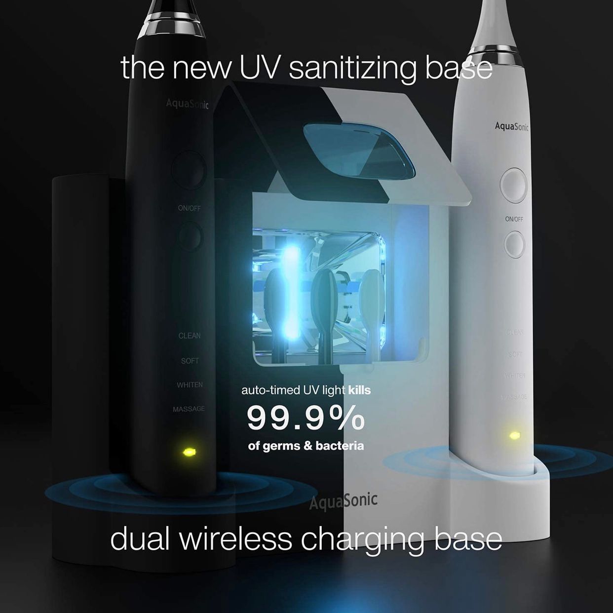 Máy đánh răng AquaSonic DUO PRO - Dual Handle Ultra Whitening