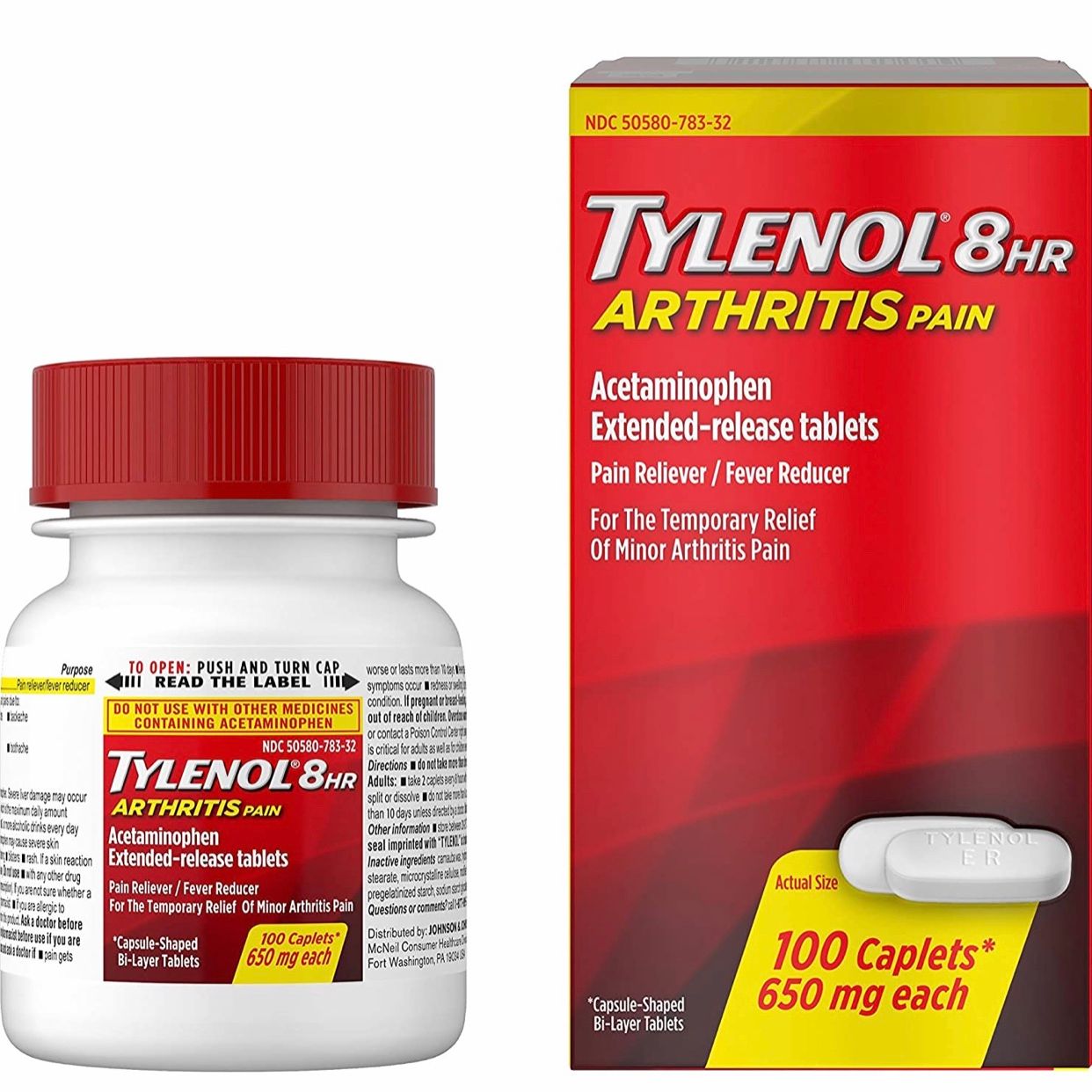 Tylenol 8 Hour Arthritis Pain Tablets with Acetaminophen