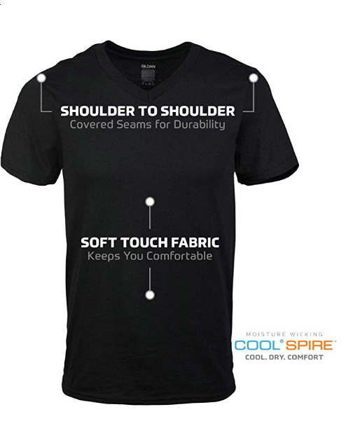 Set 5 Áo Gildan Men's Assorted V-Neck T-Shirts