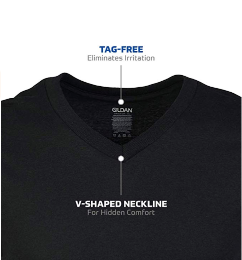Set 5 Áo Gildan Men's Assorted V-Neck T-Shirts