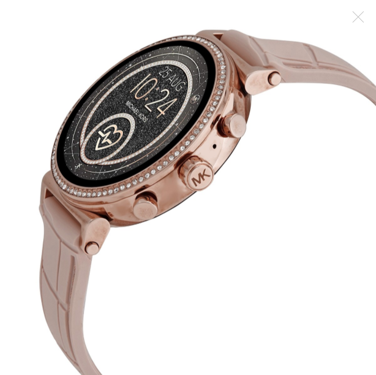 Đồng hồ unisex Michael Kors Access Gen 4 Sofie Rose Gold-tone and Embossed Silicone Smartwatch