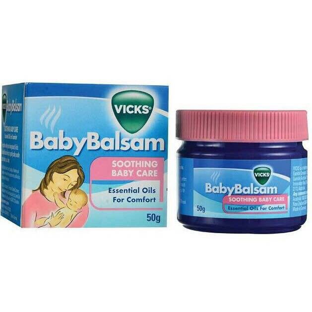 Dầu Vicks Baby Balsam giảm ho, sổ mũi, ngạt mũi cho trẻ