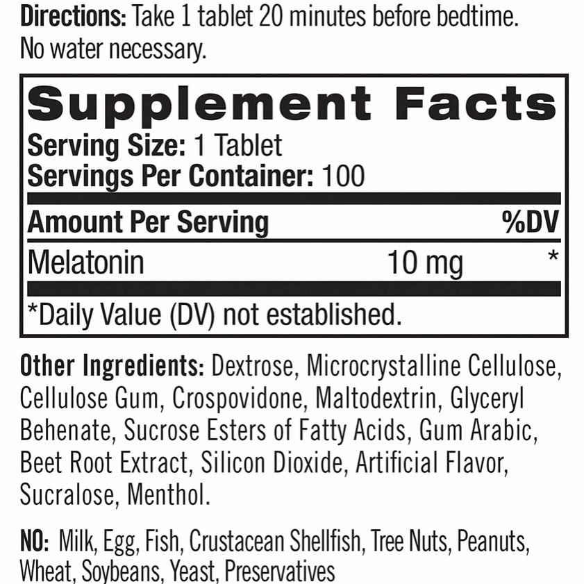 Viên nén giúp ngủ nhanh Natrol Melatonin Fast Dissolve Tablets