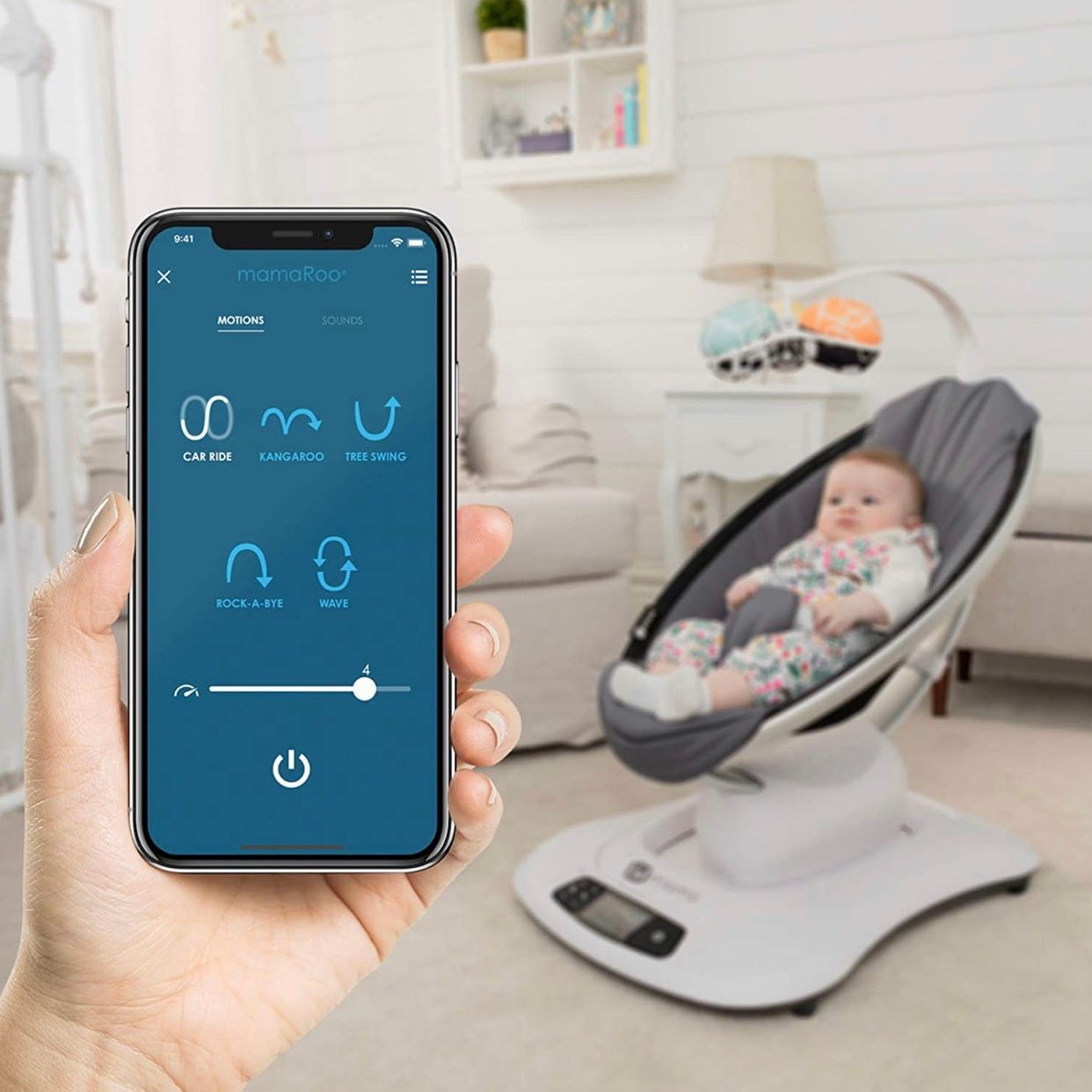 Nôi thông minh 4moms mamaRoo 4 Baby Swing