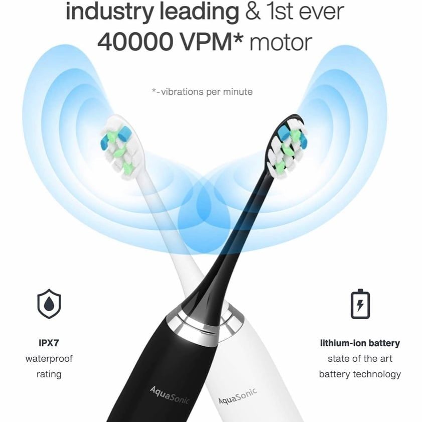 Máy đánh răng AquaSonic DUO PRO - Dual Handle Ultra Whitening