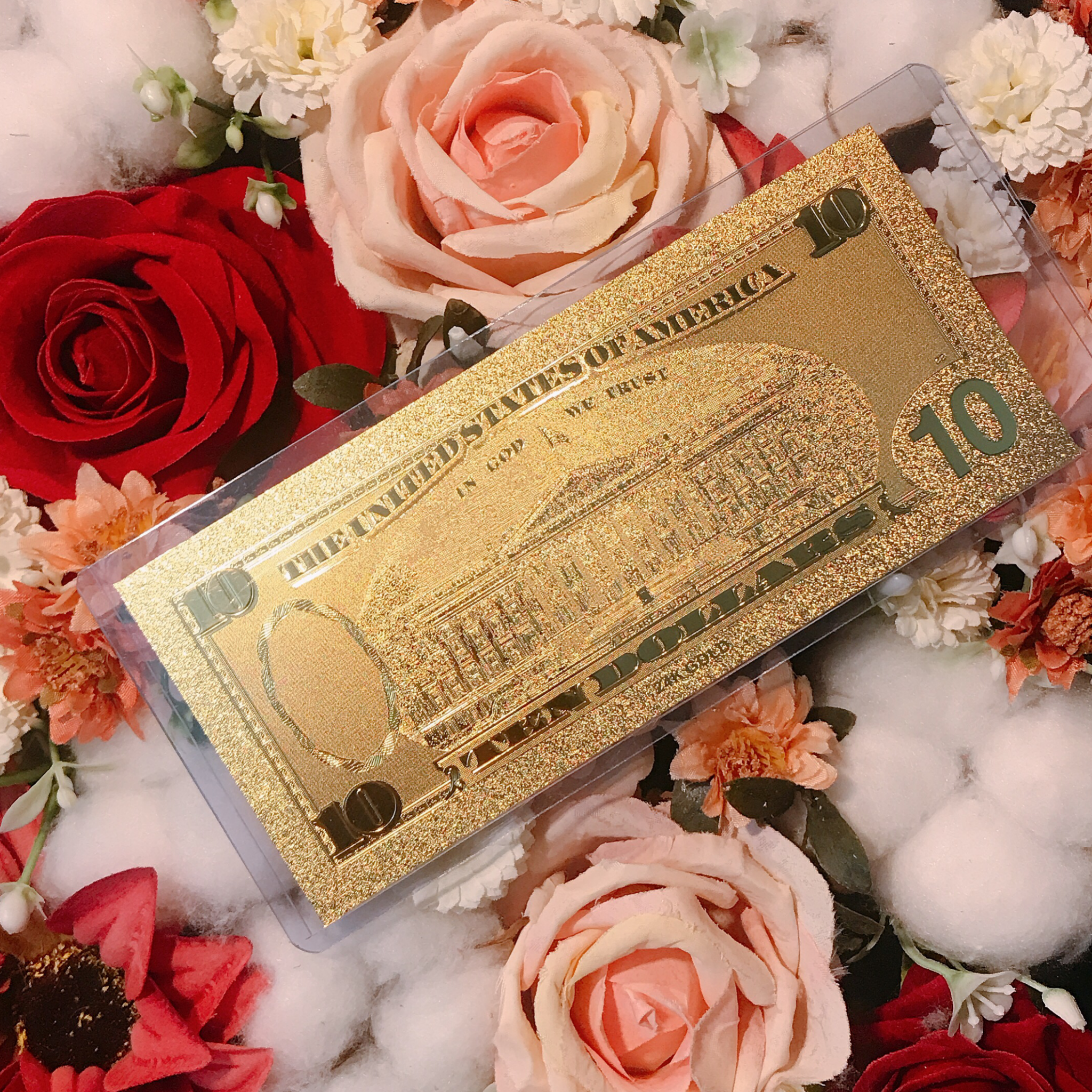 Tiền 10USD Vàng Lá 24K Mang Lại May Mắn Tài Lộc