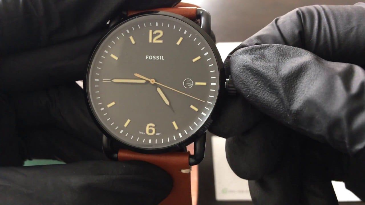 Đồng hồ nam Fossil Commuter Black Dial Brown Leather Watch