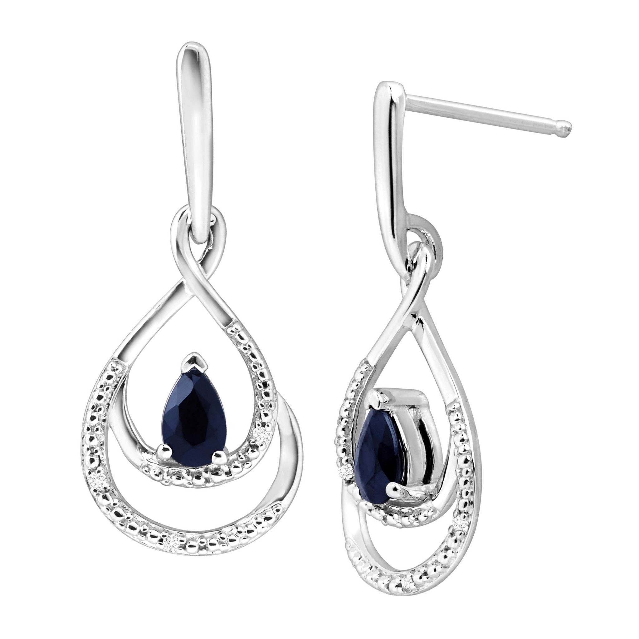 Bộ trang sức Natural Sapphire Pendant & Earrings Set