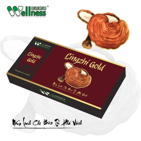  Viên Uống Lingzhi Gold hỗ trợ giảm mỡ máu, tăng cường chức năng gan - Nấm Linh Chi  Bào Tử Phá Vách 