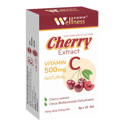  Thực phẩm bảo vệ sức khỏe Cherry Extract Vitamin C  (hộp 10 gói) 