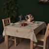 Khăn trải bàn ăn Equilhome hình chữ nhật, chất liệu sợi tổng hợp thêu hoa lavender 110x160 - EQ1635
