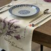Khăn trải bàn trà Equilhome chất liệu sợi tổng hợp thêu hoa lavender - EQ1635