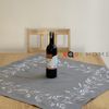 Khăn trải bàn trà Equilhome hình vuông chất liệu sợi tổng hợp thêu hoa lavender 85x85 - EQ1635