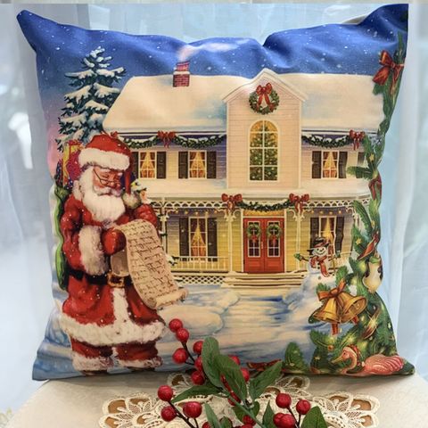  Vỏ gối Noel đẹp, in 3D tuyết rơi nhập khẩu - size 45x45 