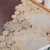Khăn trải bàn trà Equilhome chất liệu vải Linen phối ren 60x120 - EQ05110
