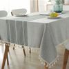 Khăn trải bàn ăn hình chữ nhật chất liệu Cotton linen - EQ7849