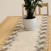 Khăn trải bàn Equilhome (40cmx300cm) khăn runner, chất liệu linen phối ren màu be sang trọng, trang nhã, thích hợp dùng cho phòng ăn, phòng khách, các bữa tiệc - EQ857