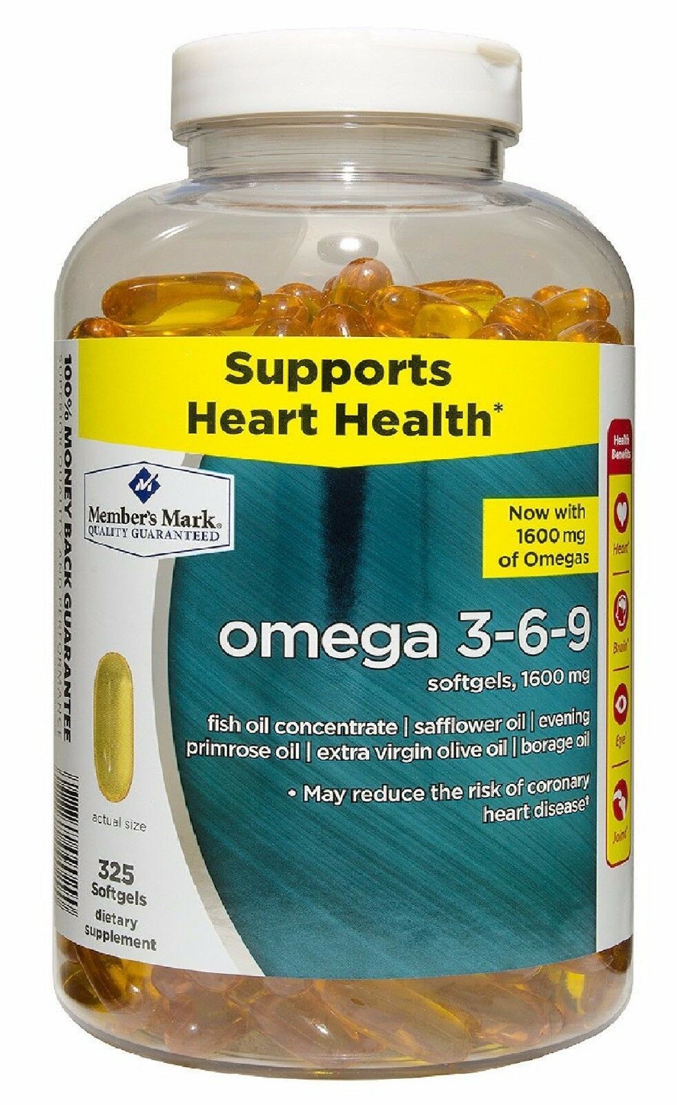 VIÊN UỐNG DẦU CÁ OMEGA 3-6-9 MEMBER’S MARK SUPPOTS HEART HEALTH