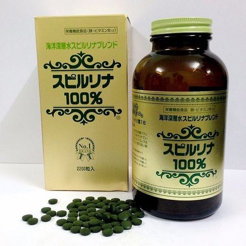  Tảo Xoắn Spirulina Nhật Bản 2200 viên – Làm đẹp da, Giảm cân, Hạ huyết áp 