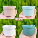  Chậu sứ hình túi mini 8x6.5cm - Trơn 