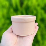  Chậu sứ hình túi mini 8x6.5cm - Trơn 