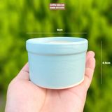  Chậu sứ hình túi mini 8x6.5cm - Trơn 