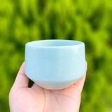  Chậu sứ kim cương thấp 9.5x7.5cm - Trơn 