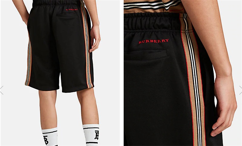 BURBERRY Striped Piqué Basketball Shorts (1:1)