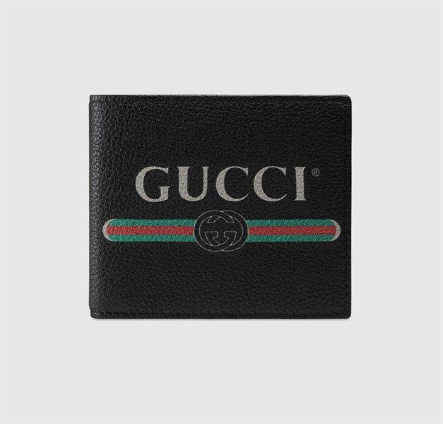 Gucci Print leather bi-fold wallet