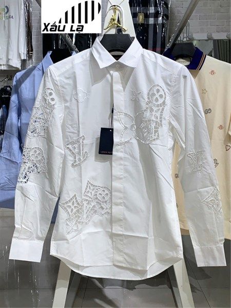 LV BRODERIE ANGLAISE FLOWER SLIM FIT SHIRT