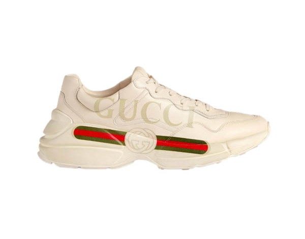 Rhyton Gucci logo leather sneaker (best quality)