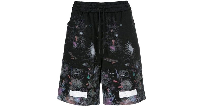 Off White Galaxy Brushed Shorts